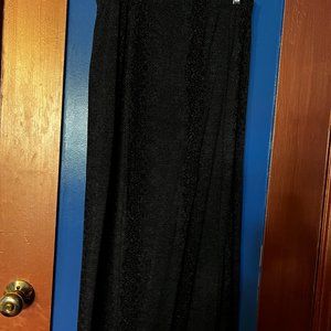 Sleek, Stretch, Pull On Black Print Skirt